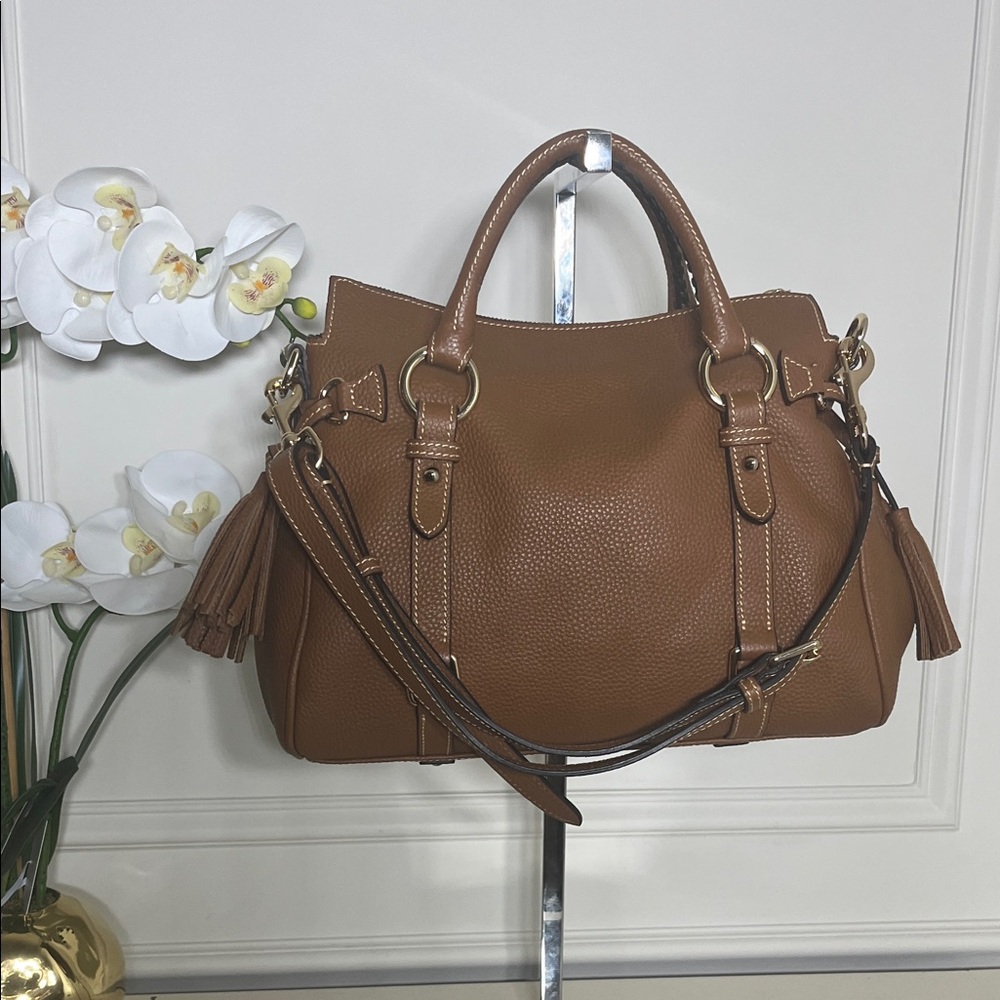 Dooney & Bourke Carmel Leather Satchel - Picture 2 of 4